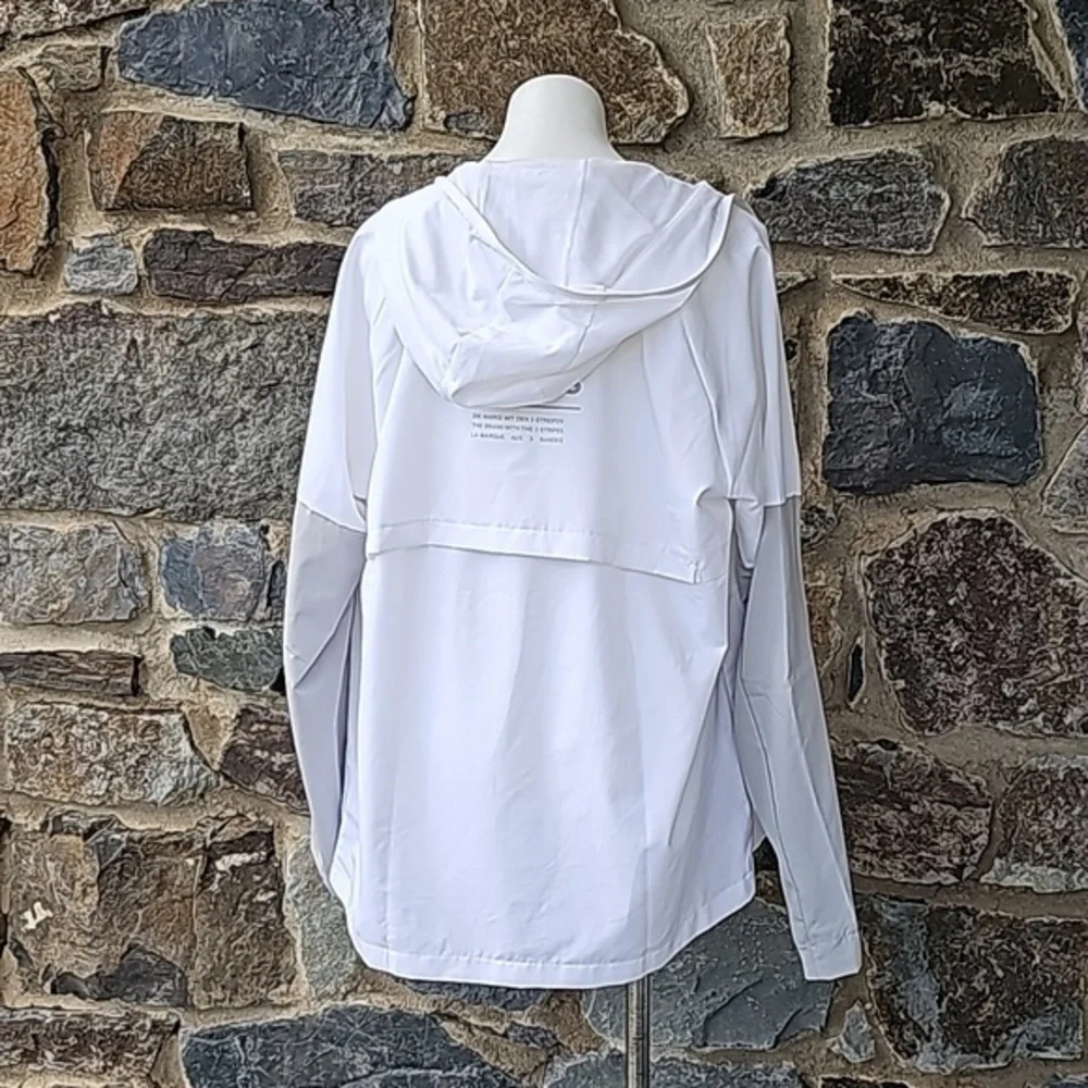 NWT Super Rare Vintage Adidas Worldwide Sport Windbreaker Jacket White size XL